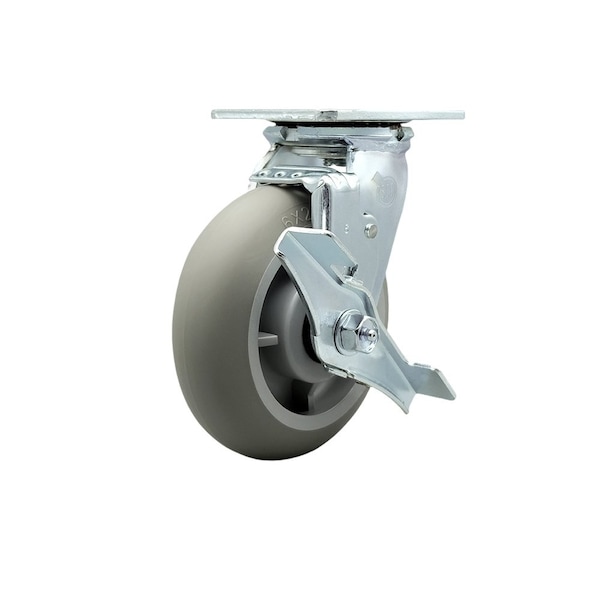 274HKLGDRWH Lavex Swivel Caster w/BrakeHousekeeping Cart Replacement Caster